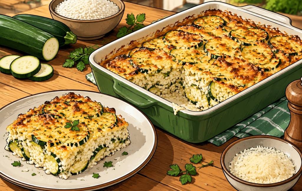 Gratin de courgette et riz : une recette facile et gourmande