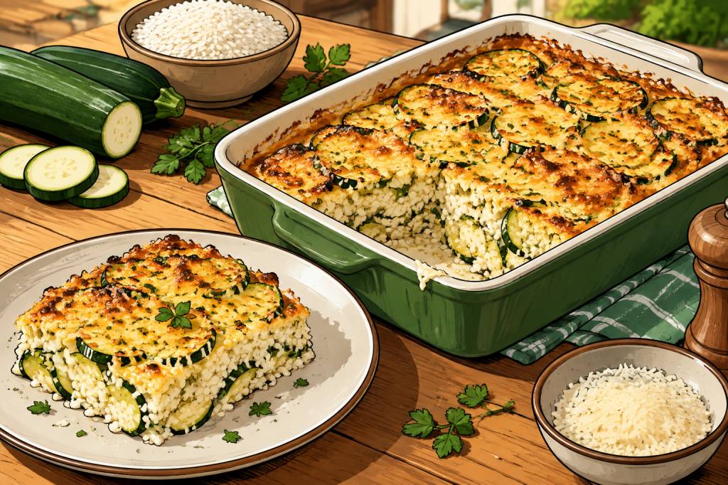 Gratin de courgette et riz : une recette facile et gourmande