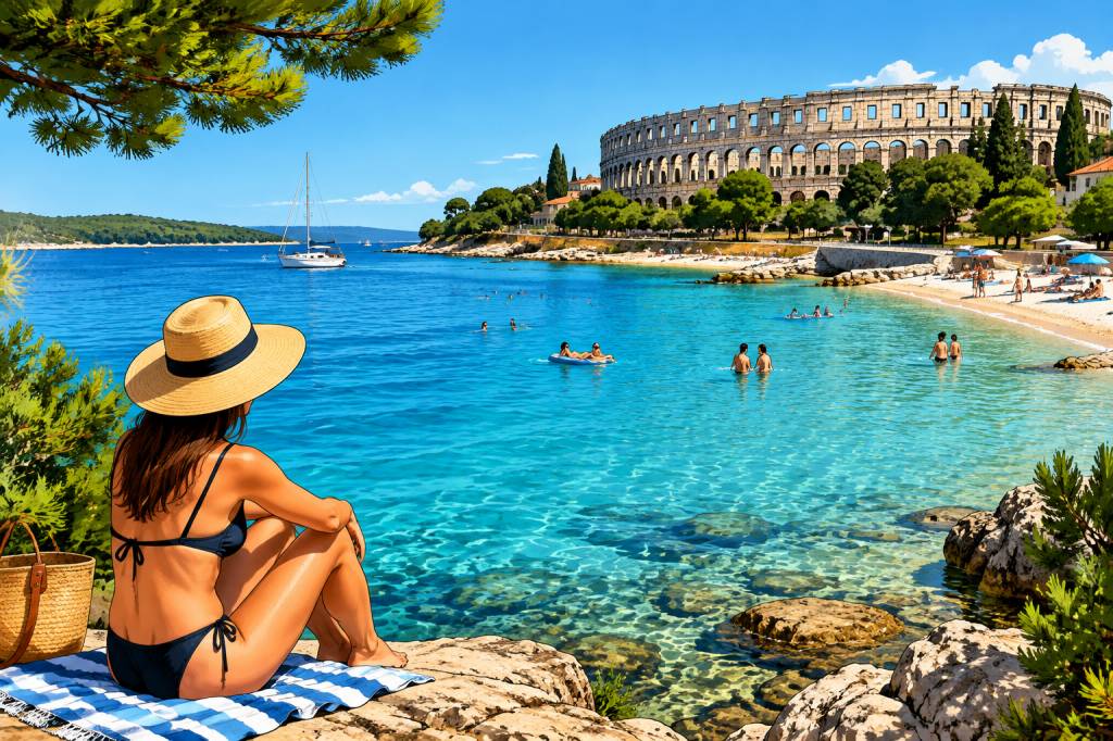 Quelle plage à Pula en Croatie choisir pour une journée de baignade ?