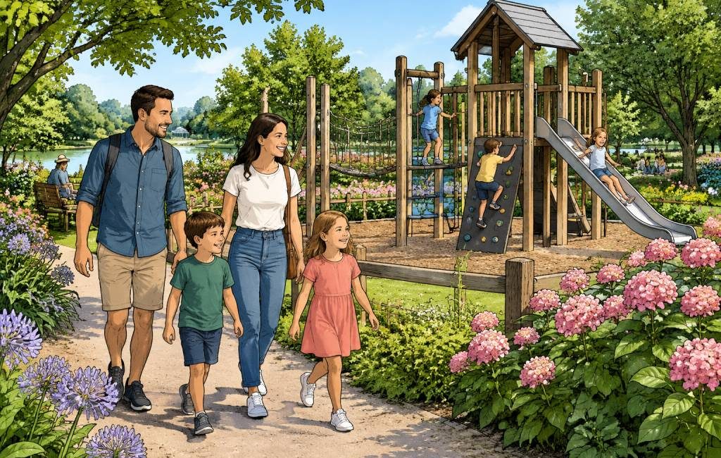 Aire de jeux au parc floral : une sortie en famille en plein air
