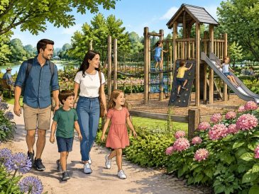 Aire de jeux au parc floral : une sortie en famille en plein air
