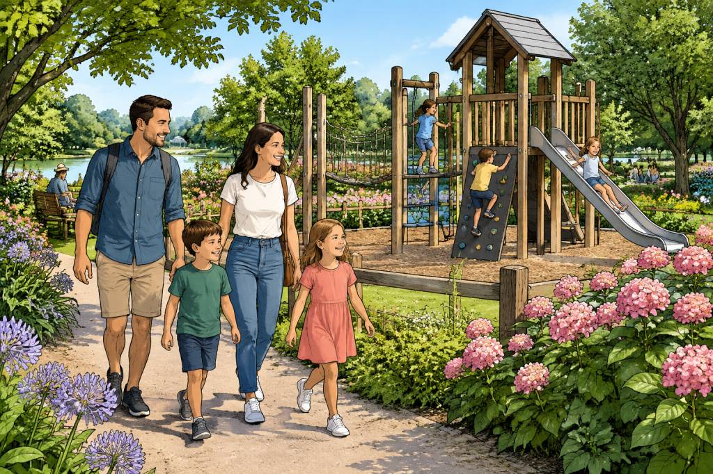 Aire de jeux au parc floral : une sortie en famille en plein air