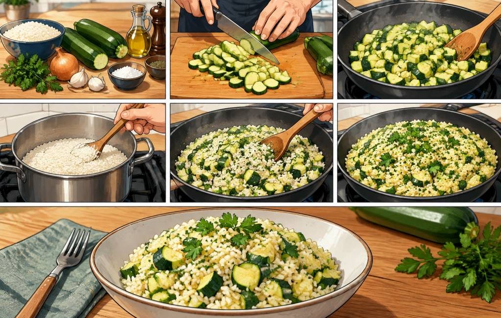 Comment préparer un riz aux courgettes savoureux ?